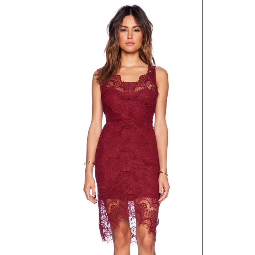 Intimately Free People Dress Sz M Lace Bodycon‎ Witchy WhimsyGoth Sexy Wednesday